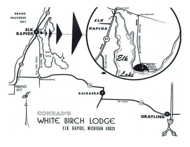 Directions to White Birch Lodge Resort in Northern Michigan
